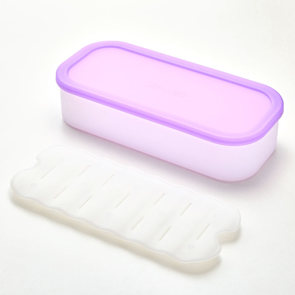 [플렉스앤락] 플래티넘 실리콘 반투명 밀폐용기 실프리저 2000ml + 찜기