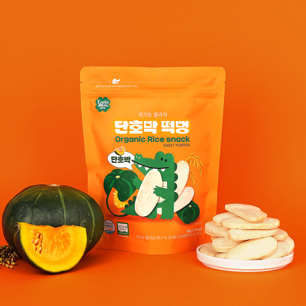 [룰루맘] 유기농 쌀과자 단호박 떡뻥 1봉(30g)