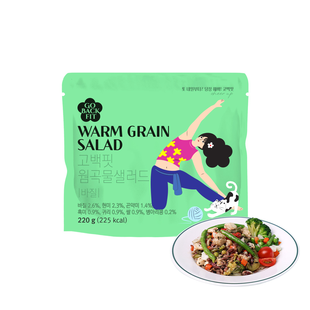 [고백핏] 웜곡물샐러드 바질 1팩