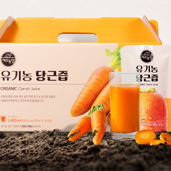 제주농장 유기농 당근즙 (80ml x 30포)