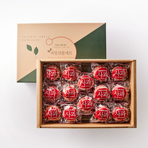 [추석선물 마음전송]GAP껍질째 먹는<br> 사과세트 (3.5kg/14개입 내외)-개별포장