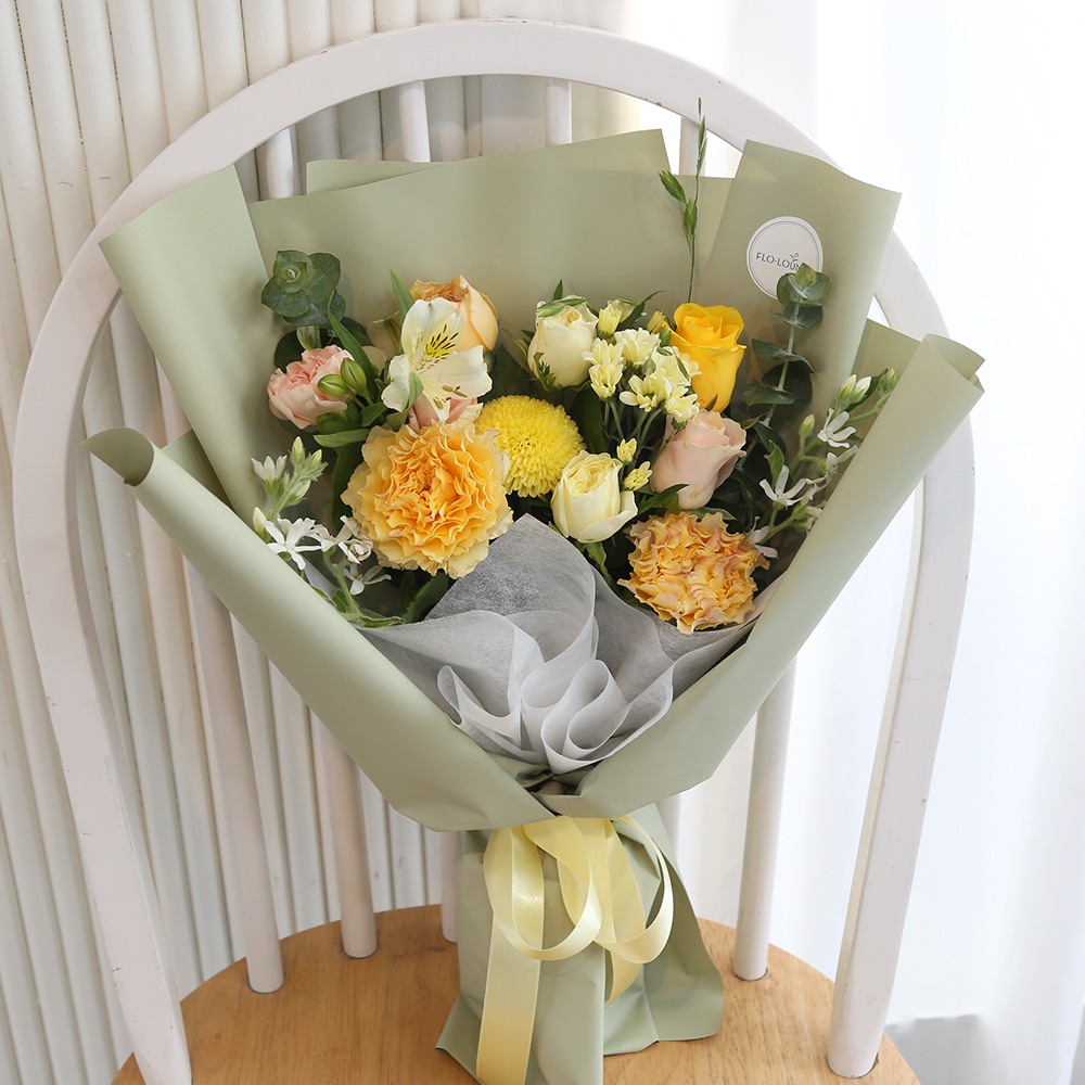 해피선샤인 생화꽃다발