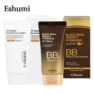 [Eshumi] 애슈미 블랙 스네일 비비크림+펩타이드 톤업 선크림