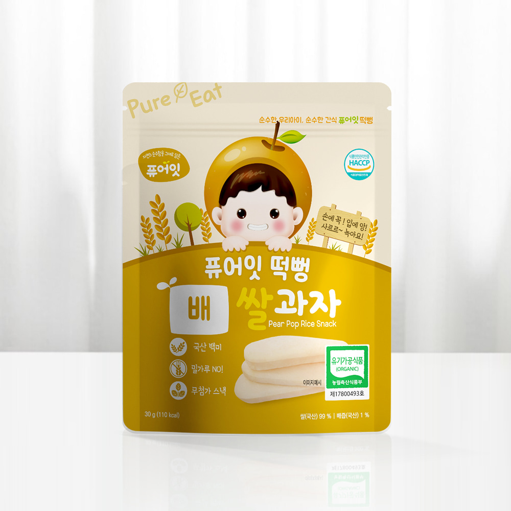 퓨어잇 떡뻥 유기농 배 쌀과자 아이간식 대표이미지 섬네일