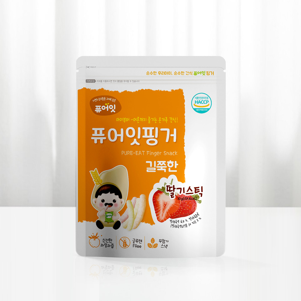 퓨어잇 핑거 길쭉한 딸기스틱 아이과자 간식