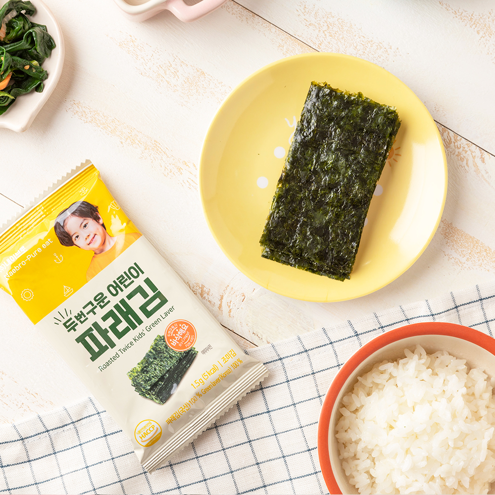 퓨어잇 두번구운 어린이 파래김 3팩세트 아이반찬 아이김