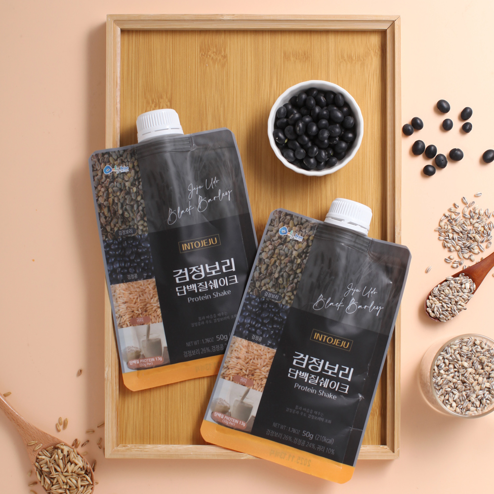 [HACCP] 우도 검정보리 단백질쉐이크 검정콩 다이어트 헬스 식사대용 건강식, 5개, 50g