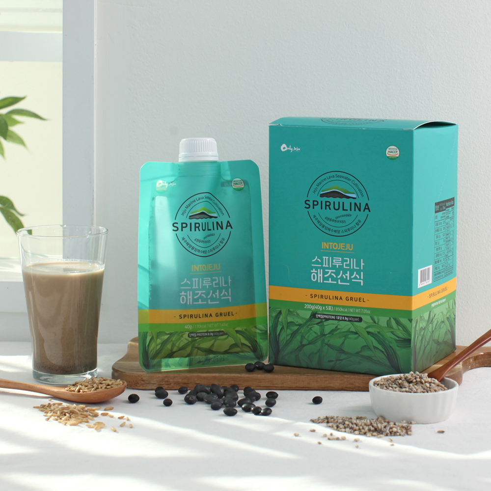 [HACCP] 스피루리나 단백질쉐이크 해조선식 다이어트 식사대용 건강식, 5개, 40g