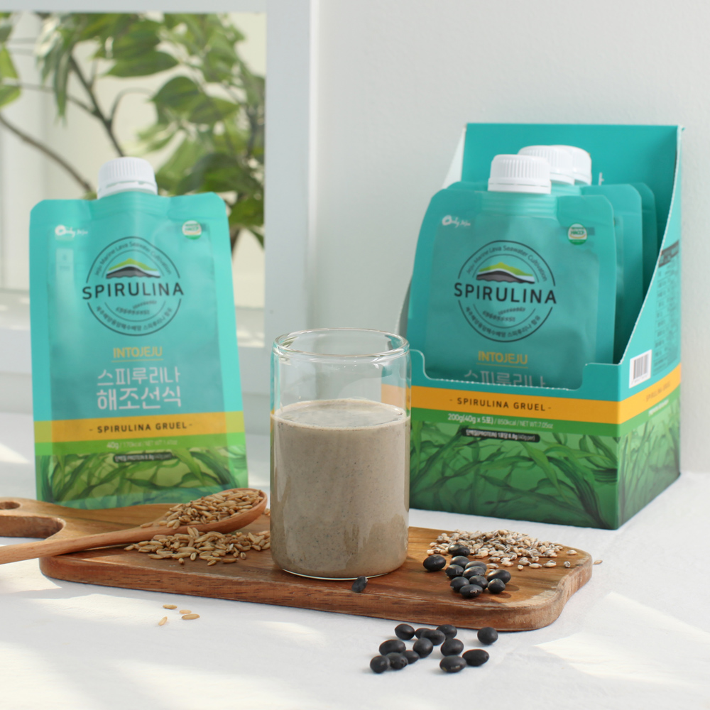 [HACCP] 스피루리나 단백질쉐이크 해조선식 다이어트 식사대용 건강식, 5개, 40g