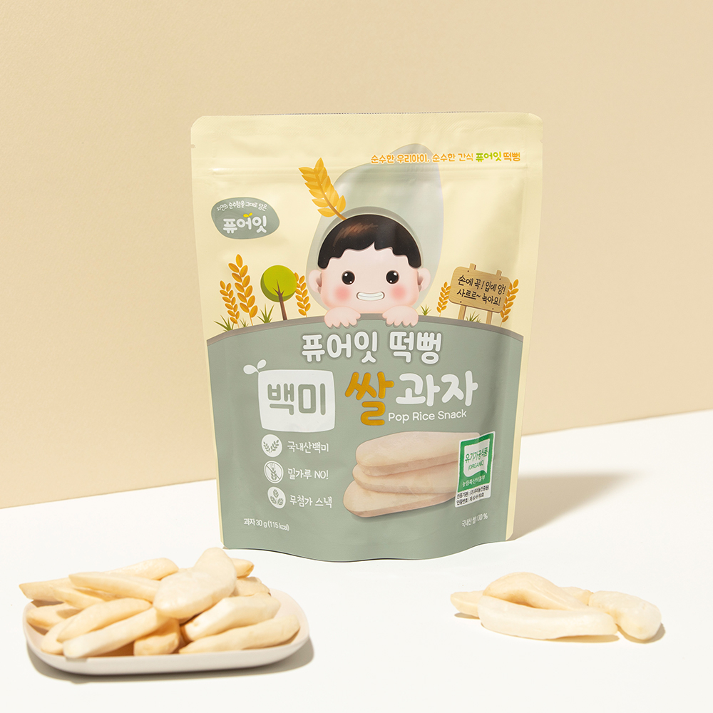 [기획세트]퓨어잇 유기농 보들쌀가루 현미1팩 + 백미떡뻥 / 쌀튀밥 2봉