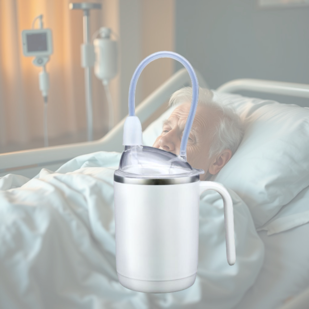 304 스텐 손잡이형 머그컵 실리콘 빨대컵