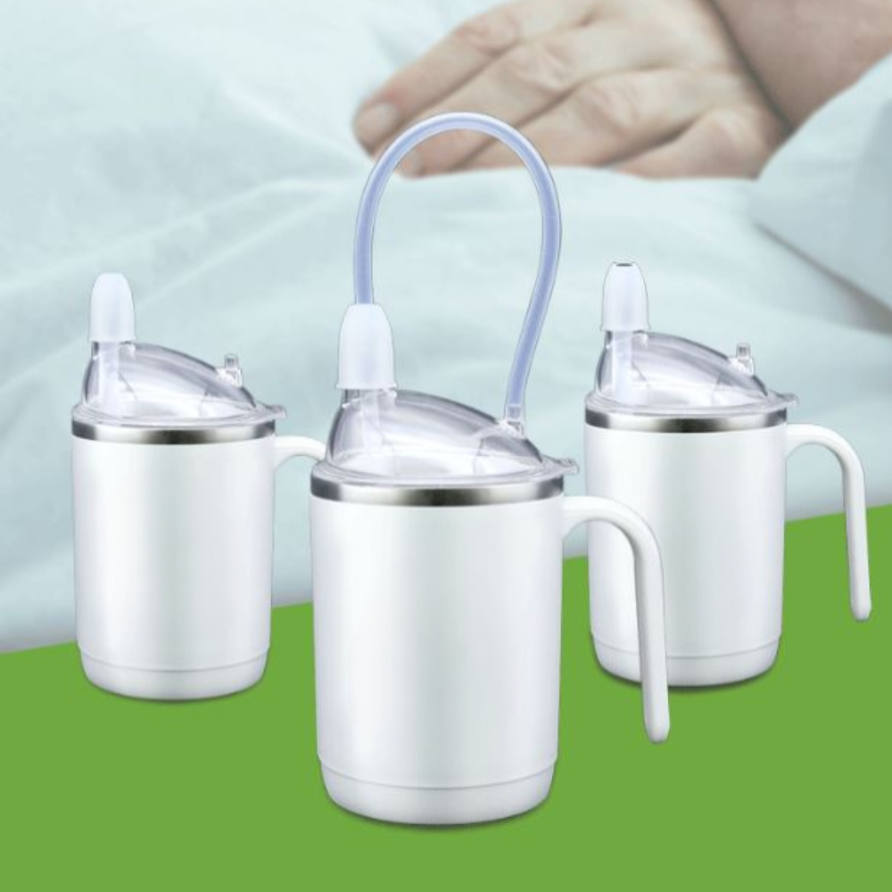 304 스텐 손잡이형 머그컵 실리콘 빨대컵