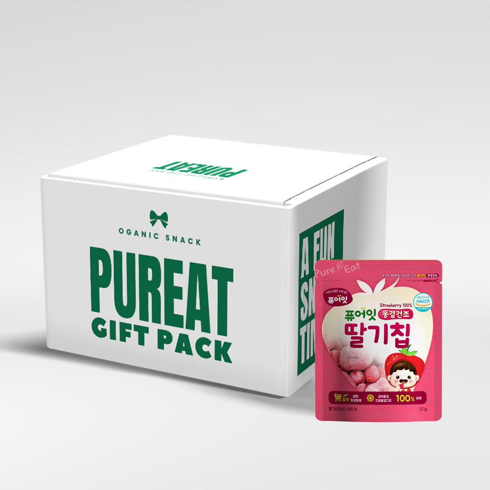 [선물세트] 퓨어잇 동결건조 과일칩 10봉세트 선물용 간식박스