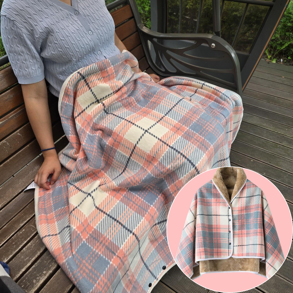 두꺼운 극세사 특대형 어깨망토 무릎담요 100-140cm