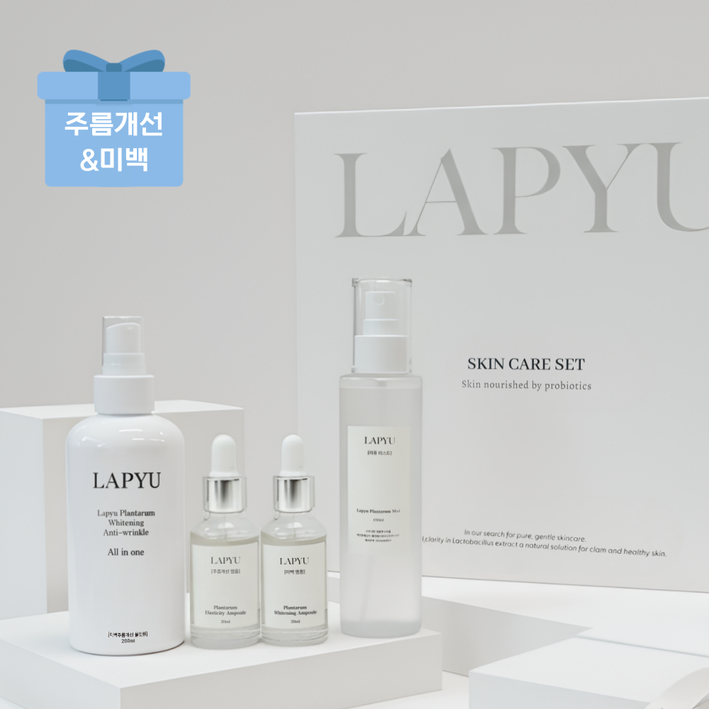 라퓨 기초케어 4종 미백 주름 기능성 화장품 선물세트