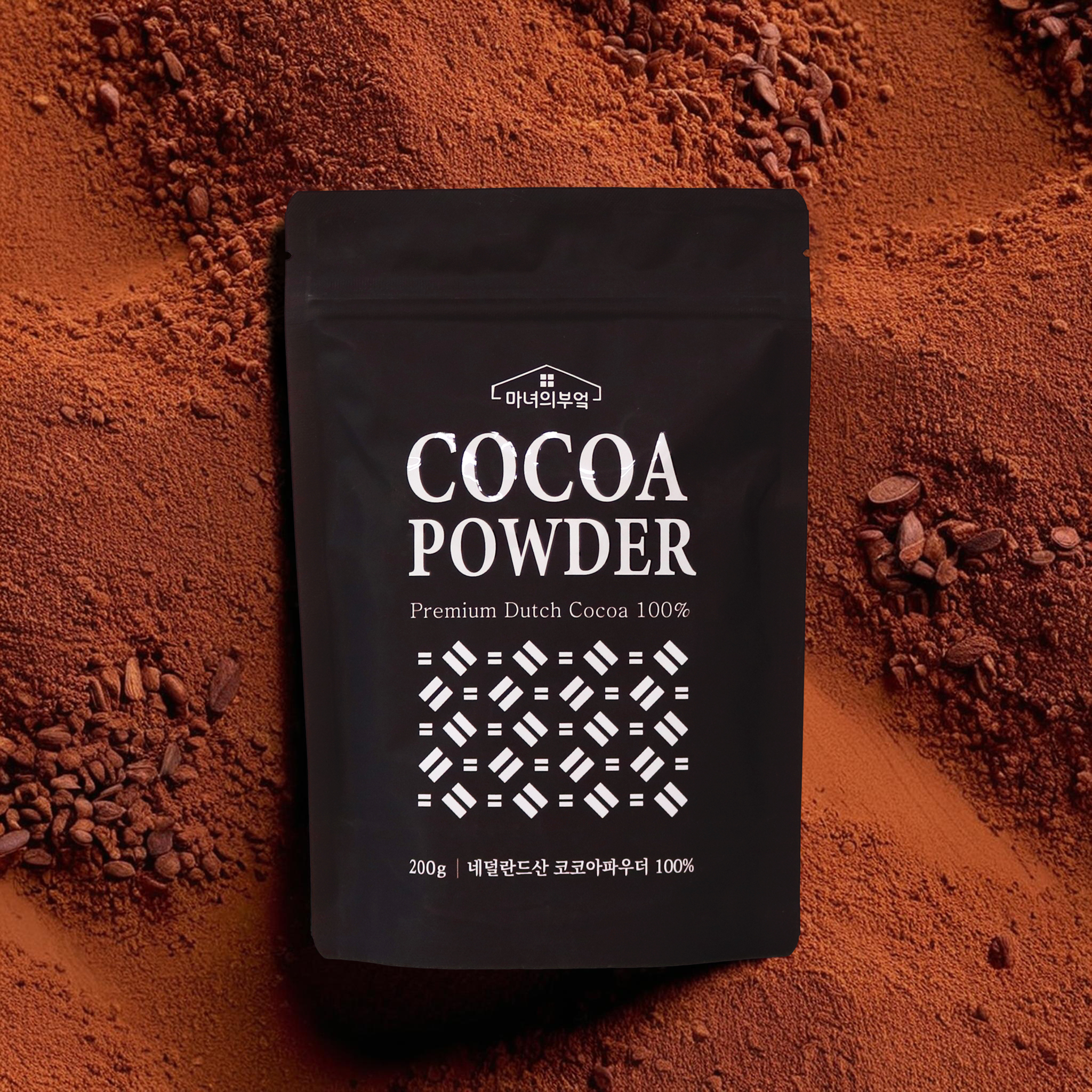 네덜란드산 무가당 100% 더치 코코아 파우더 200g
