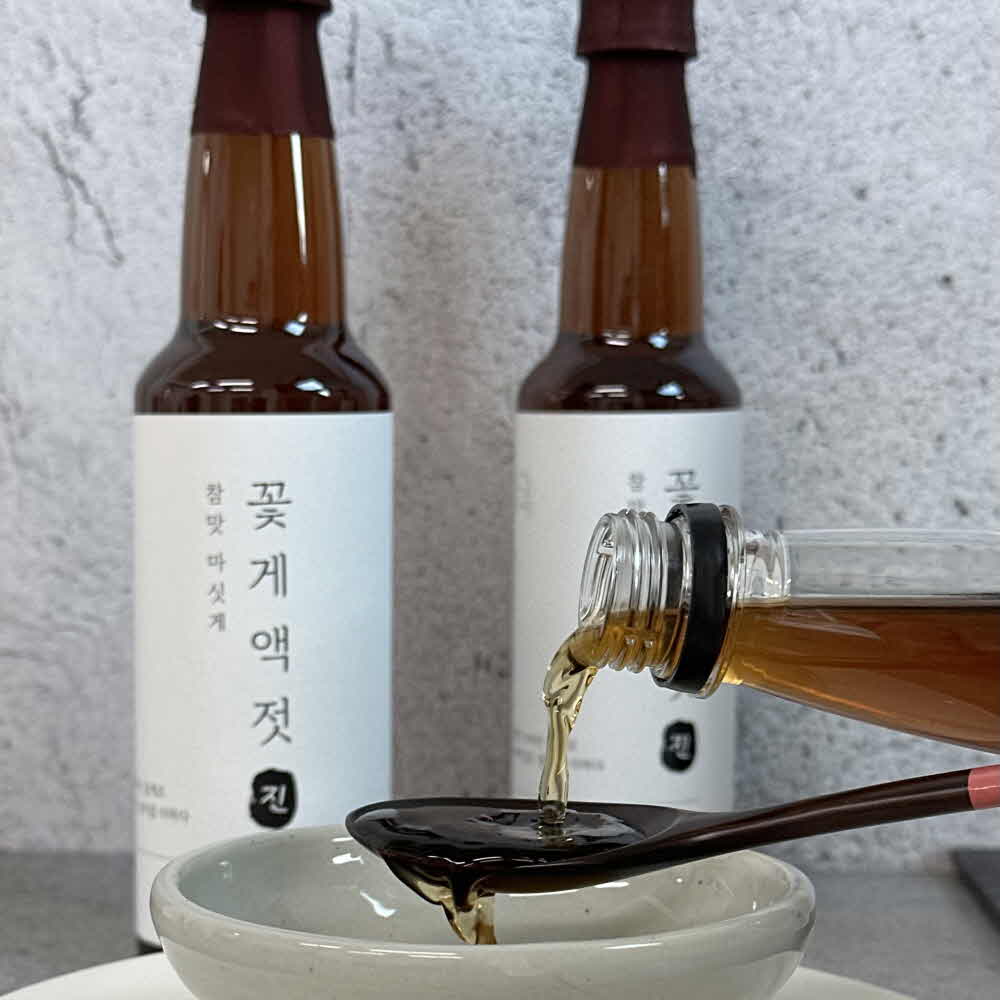 꽃게액젓 국내산 꽃게 액젓 파김치 - 꽃게액젓진 550ml