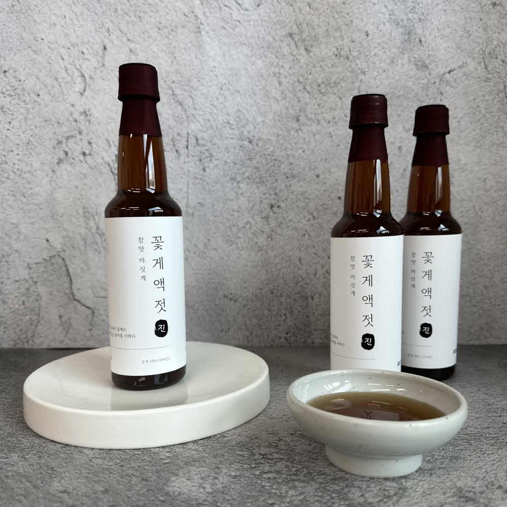 꽃게액젓 국내산 꽃게 액젓 파김치 - 꽃게액젓진 550ml