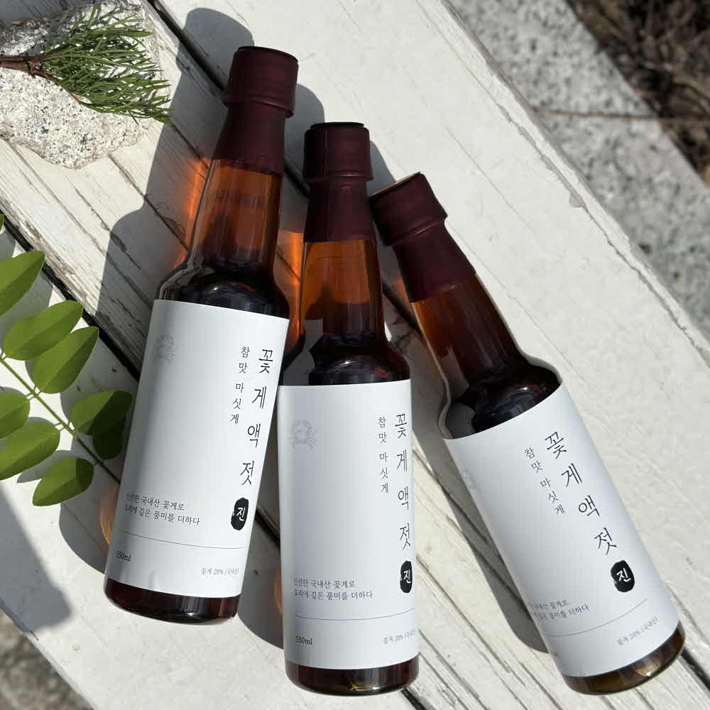 꽃게액젓 국내산 꽃게 액젓 파김치 - 꽃게액젓진 550ml