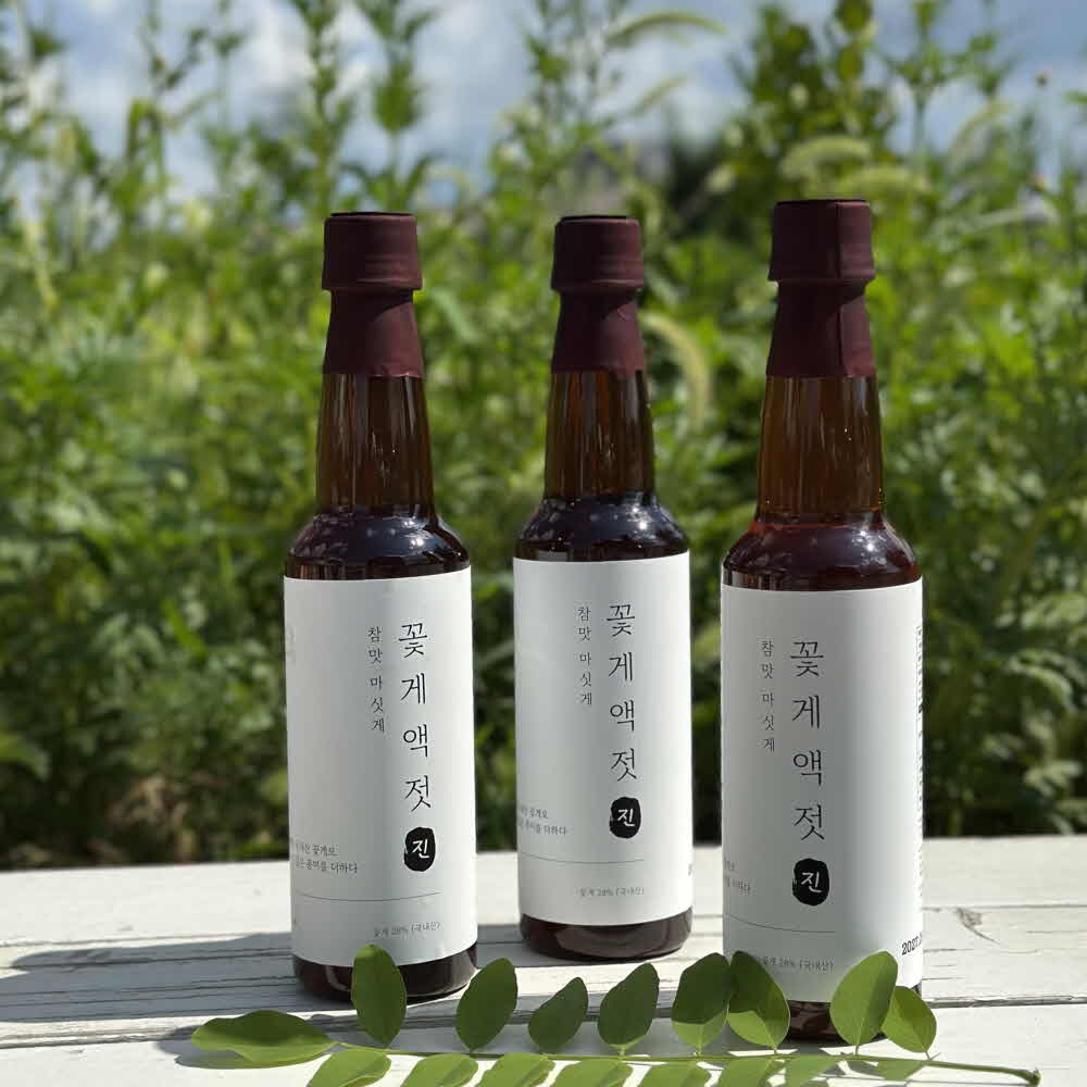 꽃게액젓 국내산 꽃게 액젓 파김치 - 꽃게액젓진 550ml