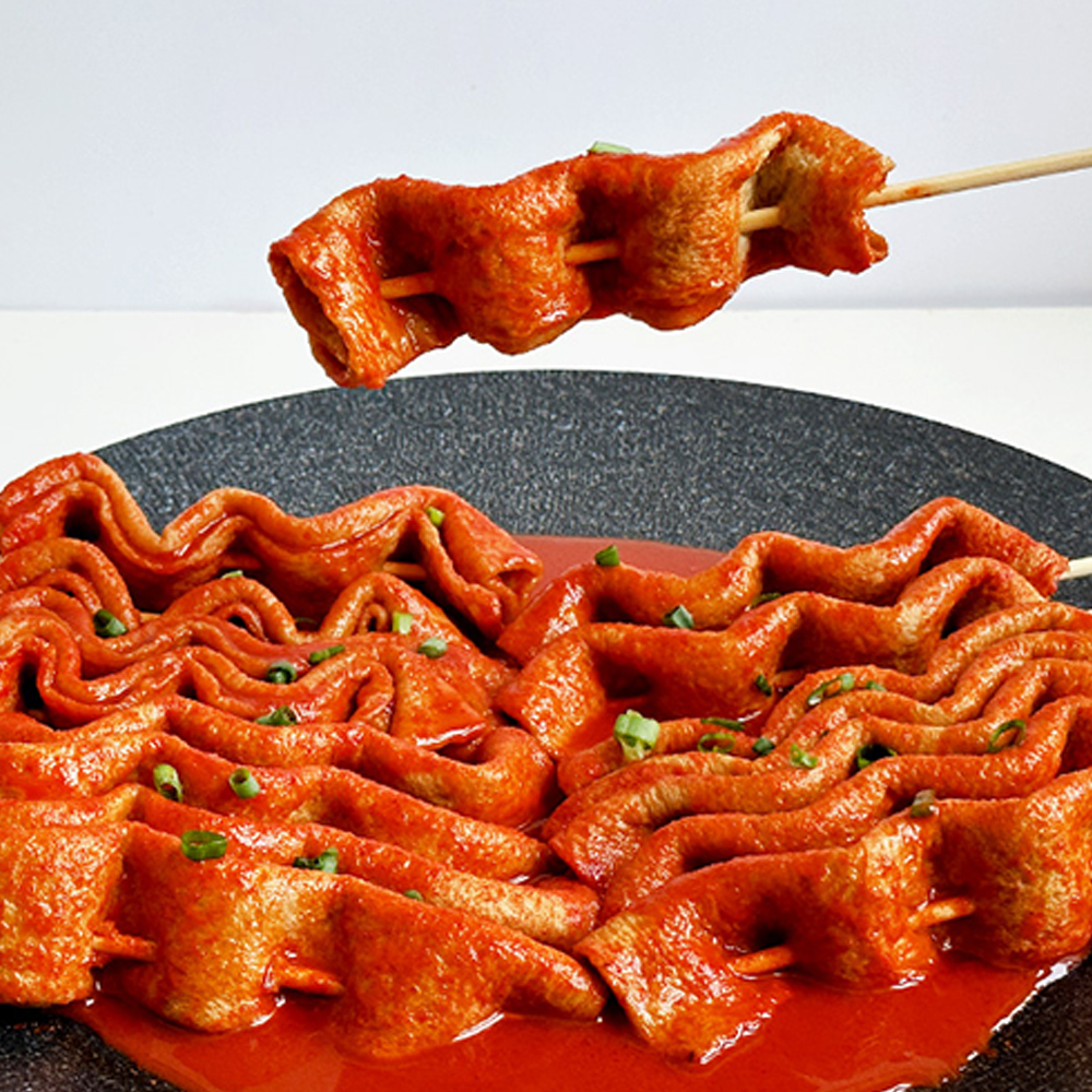 매콤 칼칼 명물 특제 제천 빨간어묵 떡볶이 대구 납작만두 세트