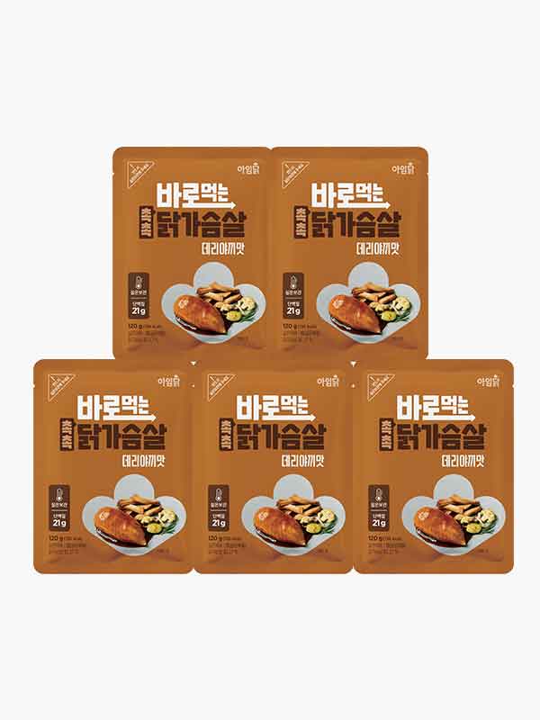 바로먹는 촉촉 닭가슴살 데리야끼맛 (120gx5팩)
