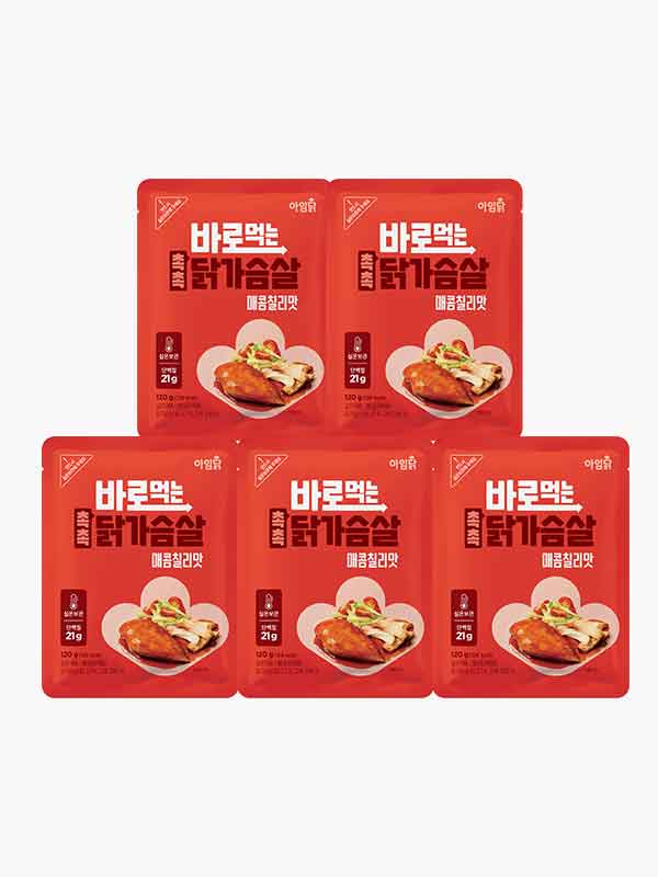 바로먹는 촉촉 닭가슴살 매콤칠리맛 (120gx5팩)