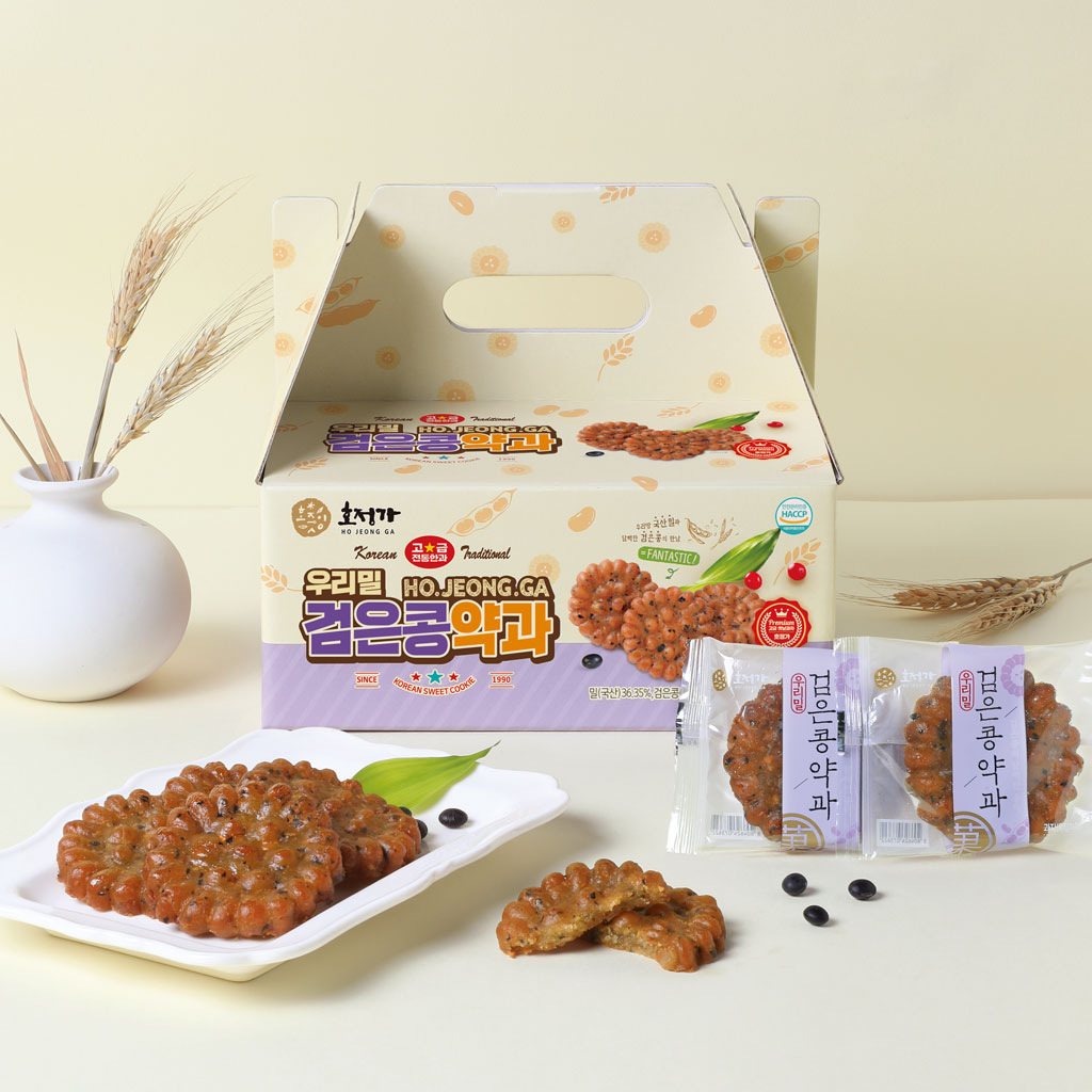 호정가 우리밀 검은콩약과 1KG / 국산 밀과 콩으로 만들어 고소하고 담백한맛