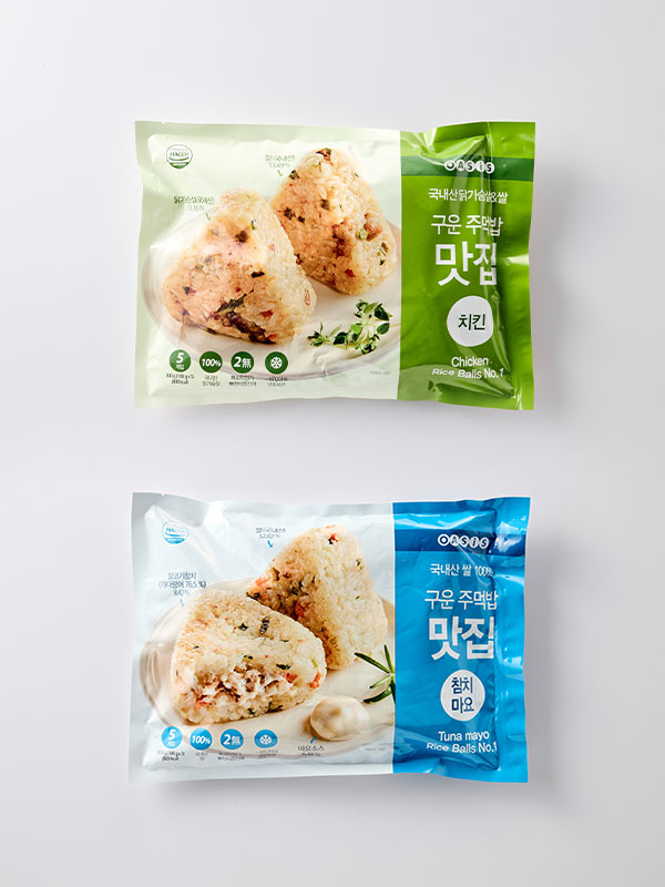 [기획 할인] 구운 주먹밥 참치 마요+치킨(각 100g*5입)