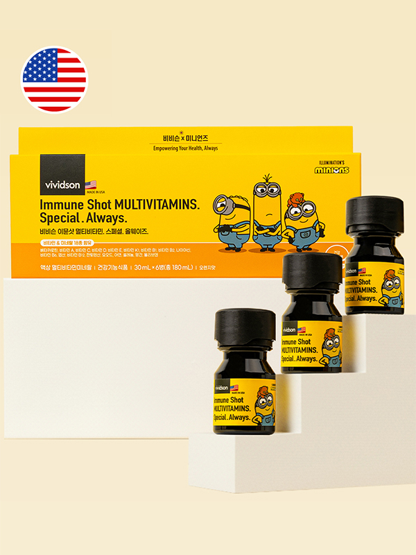 미니언즈x비비슨 이뮨샷 멀티비타민 스페셜 올웨이즈(30mlx6병)