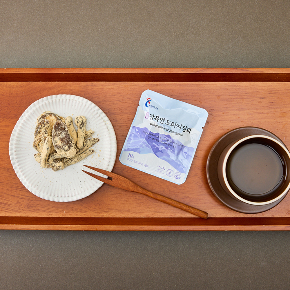 강옥연 국산 콩고물 한입도라지정과 더덕정과 70g (선물,답례용 인기)