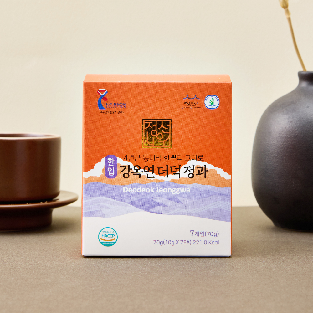 강옥연 국산 콩고물 한입도라지정과 더덕정과 70g (선물,답례용 인기)