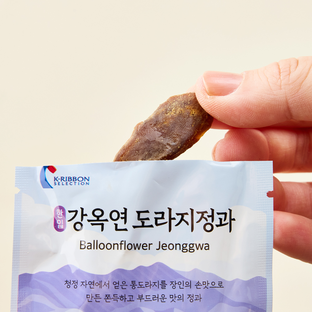 강옥연 국산 콩고물 한입도라지정과 더덕정과 70g (선물,답례용 인기)