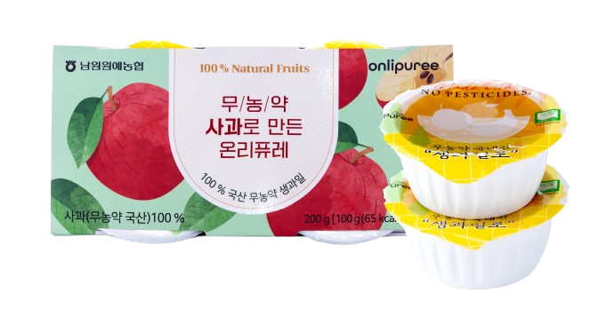 무농약 사과로 만든 온리퓨레 (100g x 2ea)  총 4개 한셋트 대표이미지 섬네일