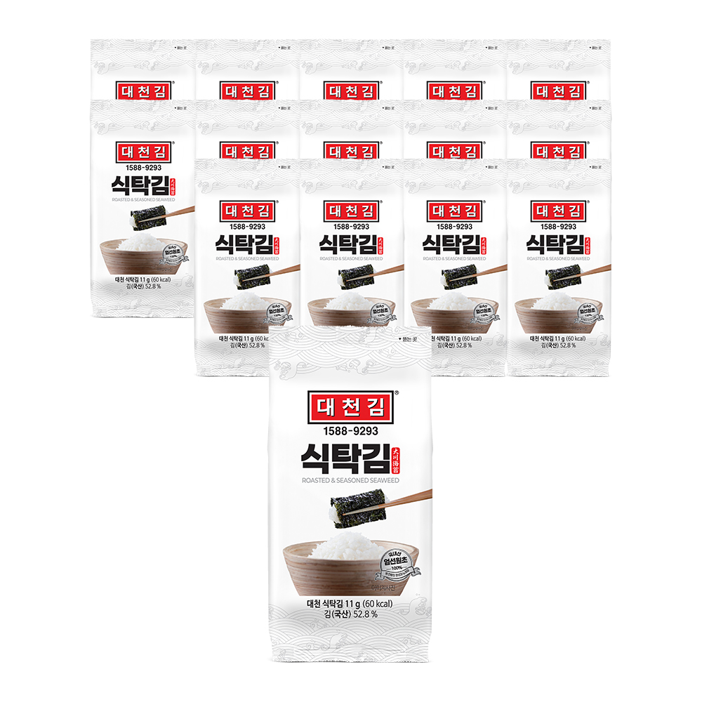 대천김 미니 식탁김 11g × 15봉