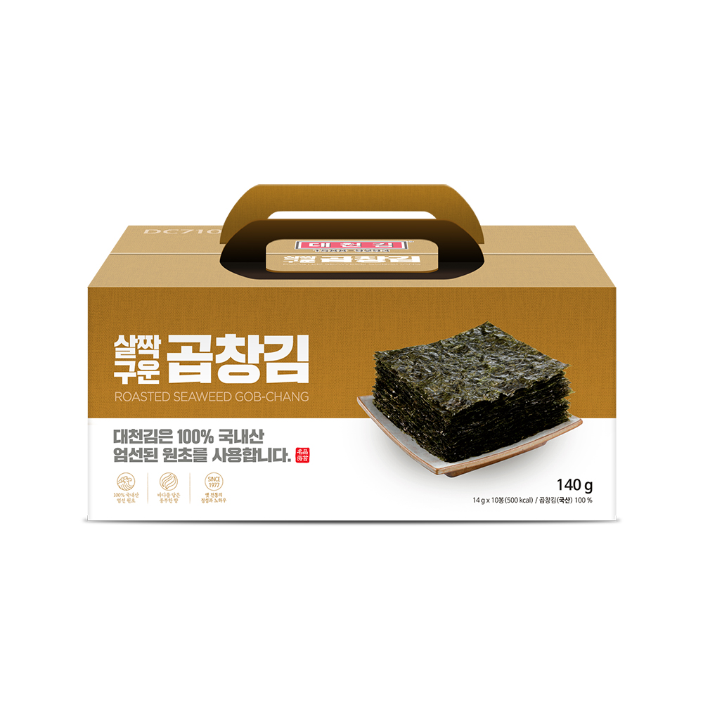 대천김 살짝 구운 곱창김 14g × 10봉