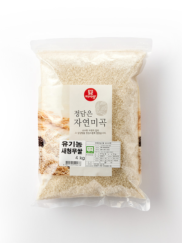 [25년산] 미이랑 유기농 백미 (4kg/새청무)