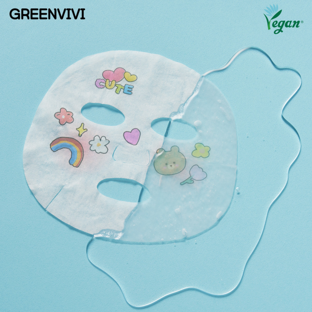 그린비비 키즈 어린이 초등학생 비건 마스크팩 1BOX 5개입