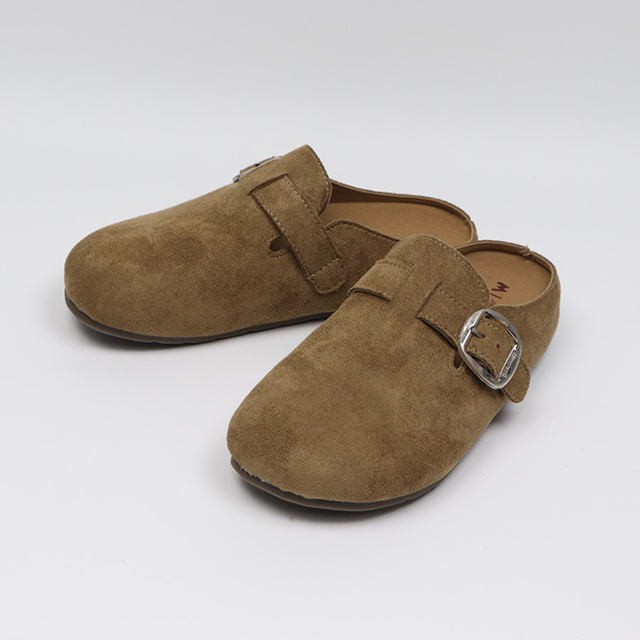 데즈 심플 둥근코 스웨이드 버클 블로퍼 2cm