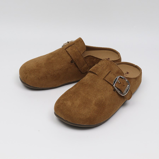 데즈 심플 둥근코 스웨이드 버클 블로퍼 2cm