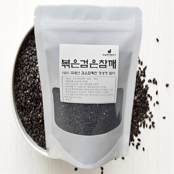 100% 국산 볶은 검은 참깨 200g 대표이미지 섬네일