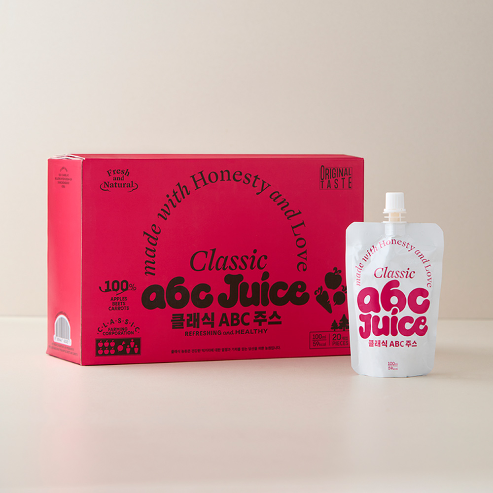 국내산 ABC주스 100mlX20팩 100% 착즙 클렌즈 주스