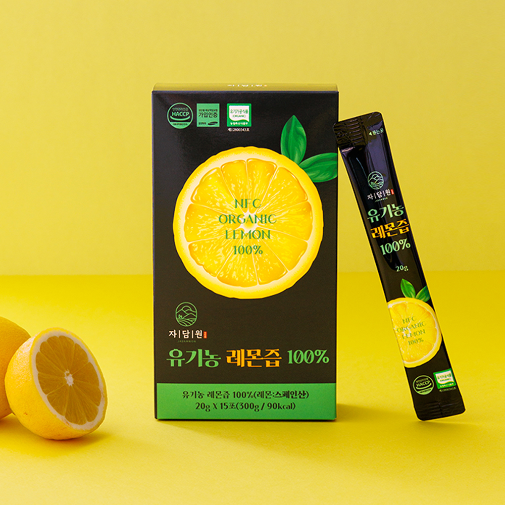 자담원 NFC착즙 유기농 레몬즙 20g x 15포 x 6박스