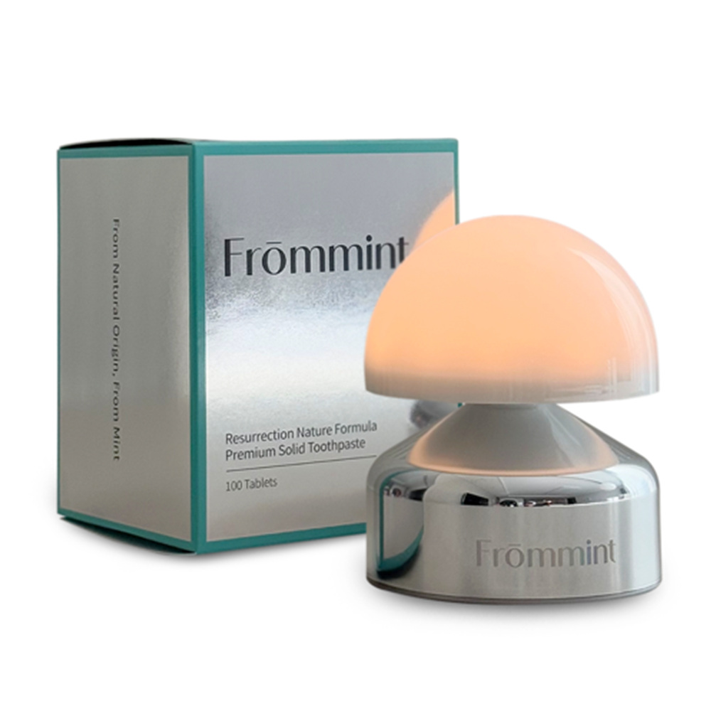 프롬민트 고체치약 한알톡톡 LED센서등 용기패키지(100정)