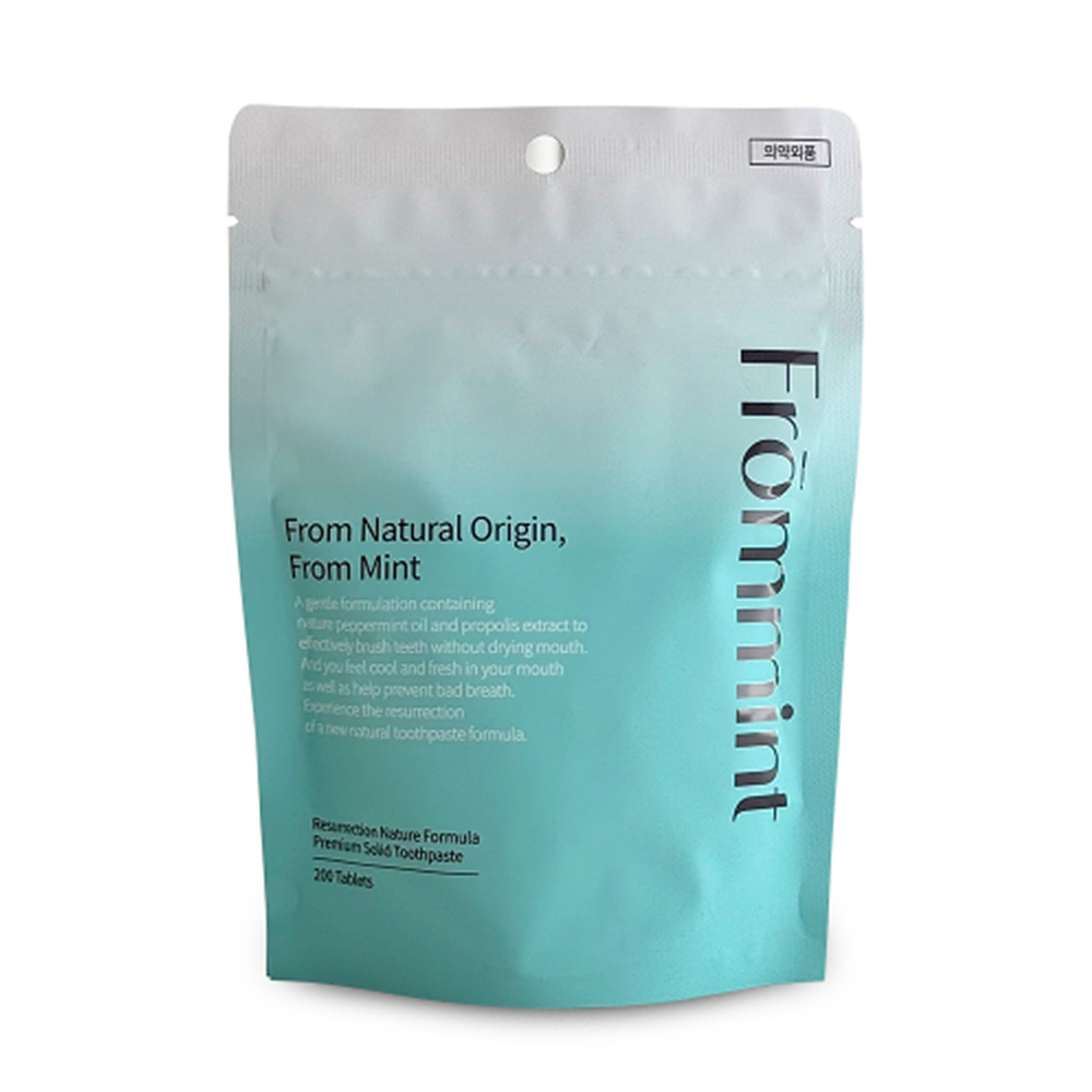 저자극 울트라민트 구강케어 천연 고체치약 대용량&리필형 200정 (100일분)