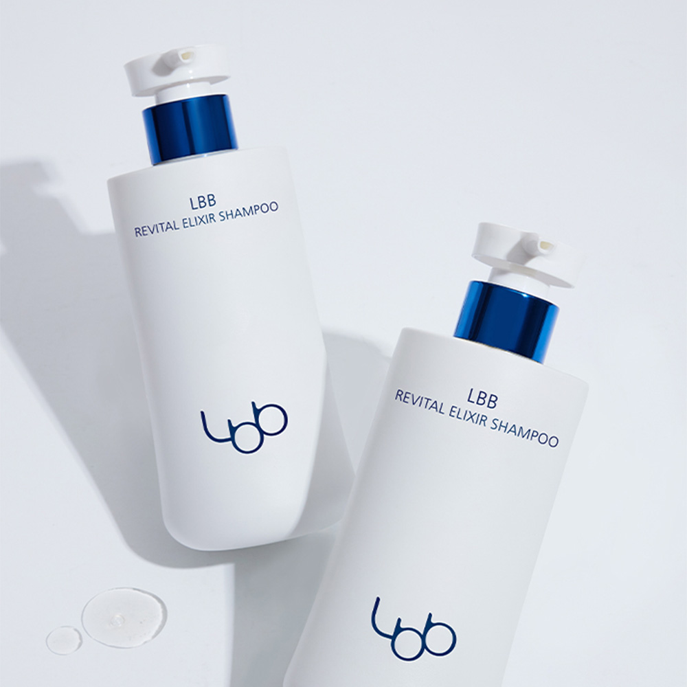[올리브영 헤어 2위] LBB 엘비비 리바이탈 엘릭시어 탈모증상 완화 기능성 비듬 샴푸 400ml * 2개