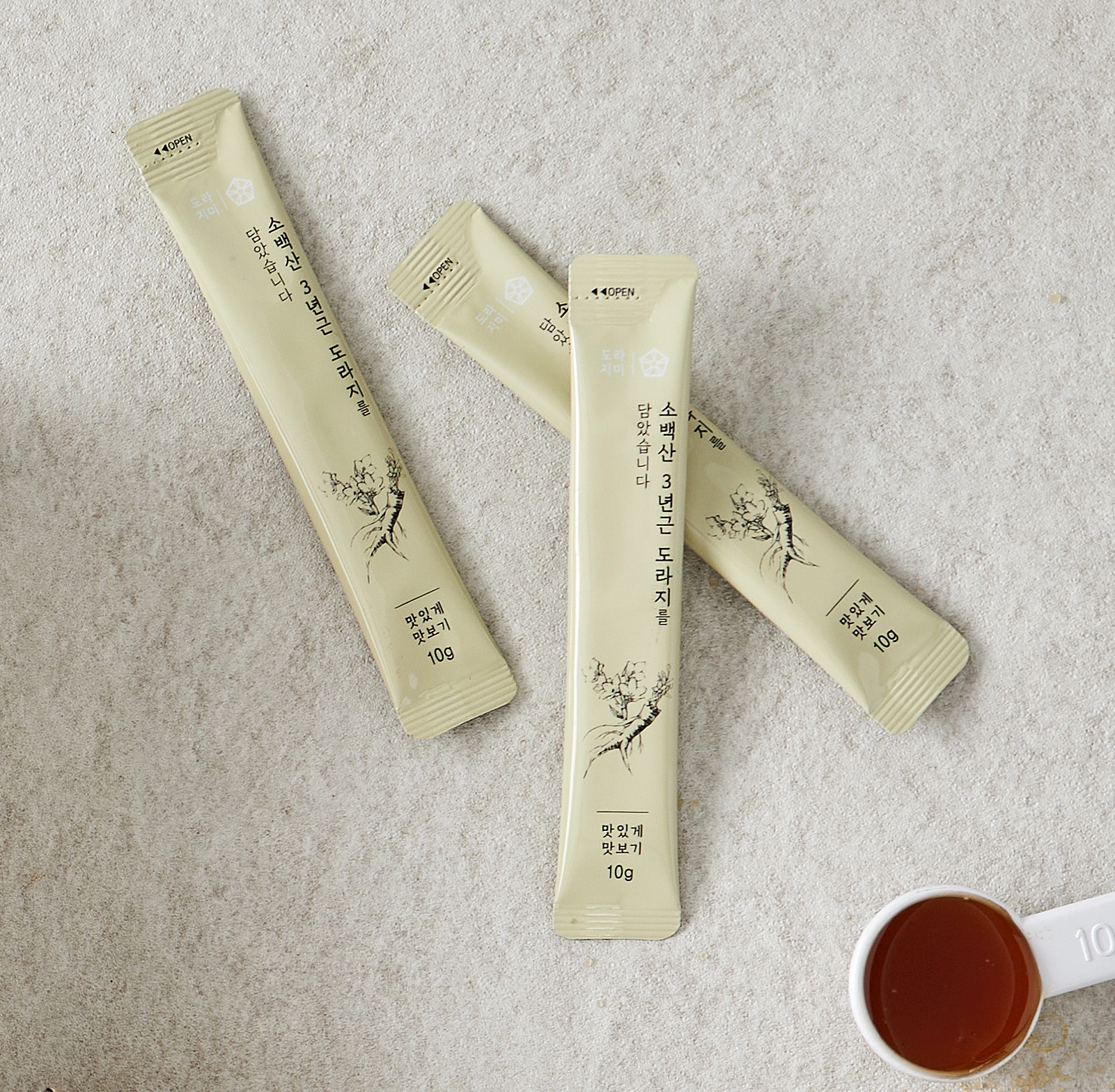 도라지미 소백산 3년근 국산 홍도라지 도라지 생강 진액 청 스틱 10g x 30포 60포