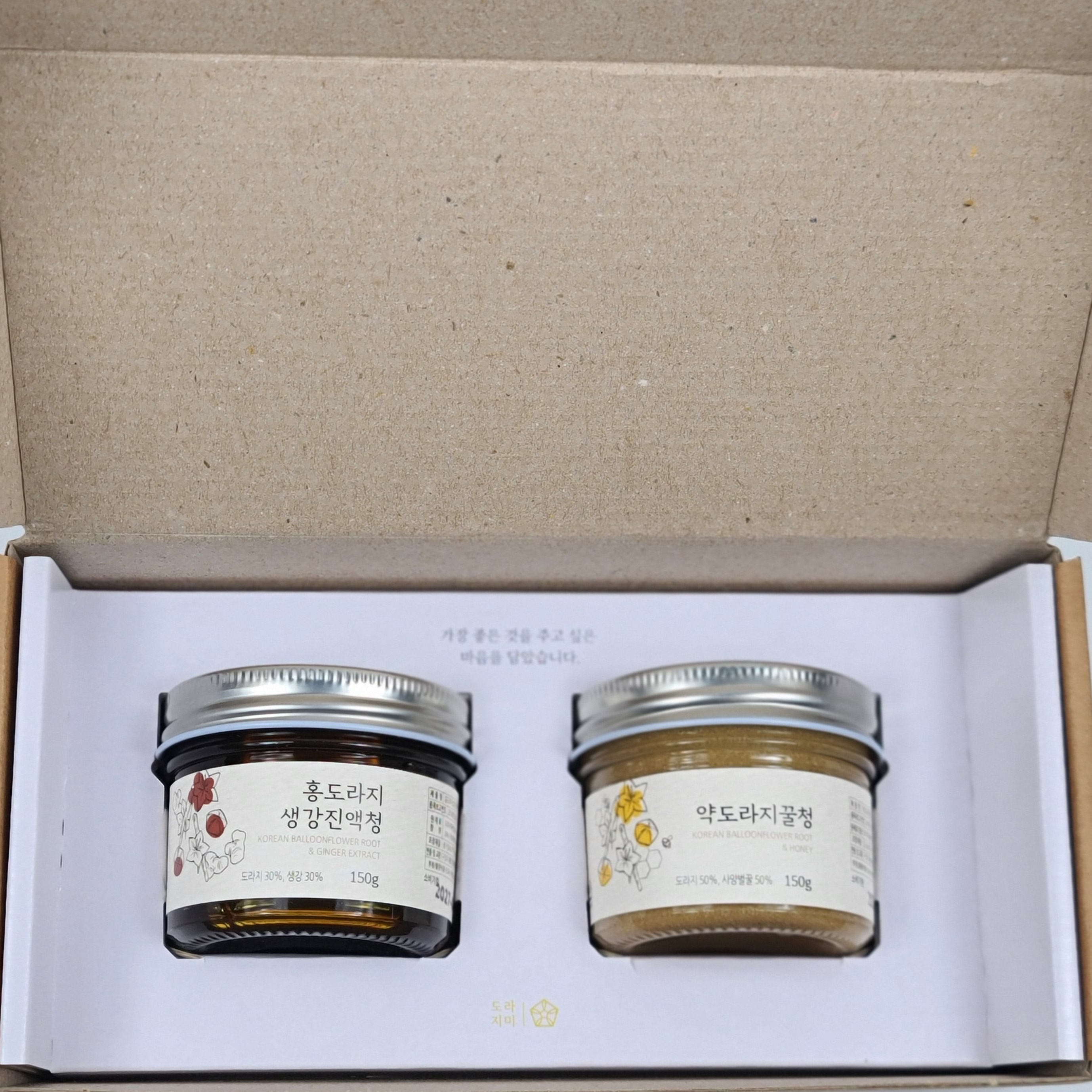 도라지미 도라지청 국산 약도라지청 미니청 2종 선물세트 300g