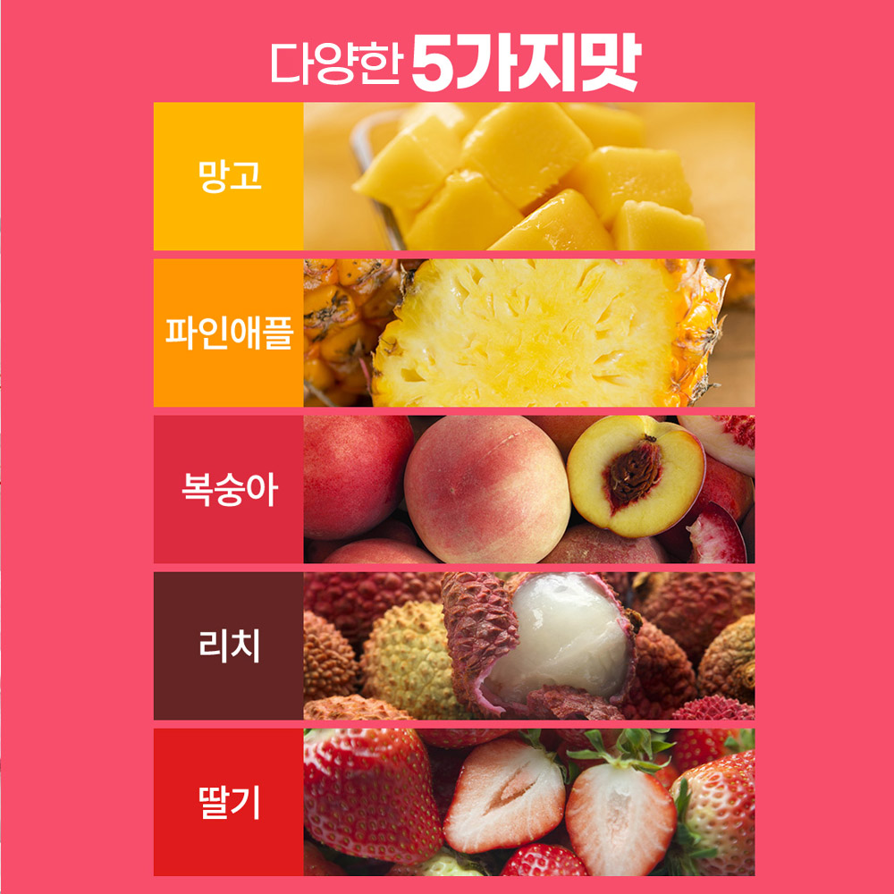 니코니코 코코넛 젤리 과일 주스 320ml (딸기,리치,망고,복숭아,파인애플)