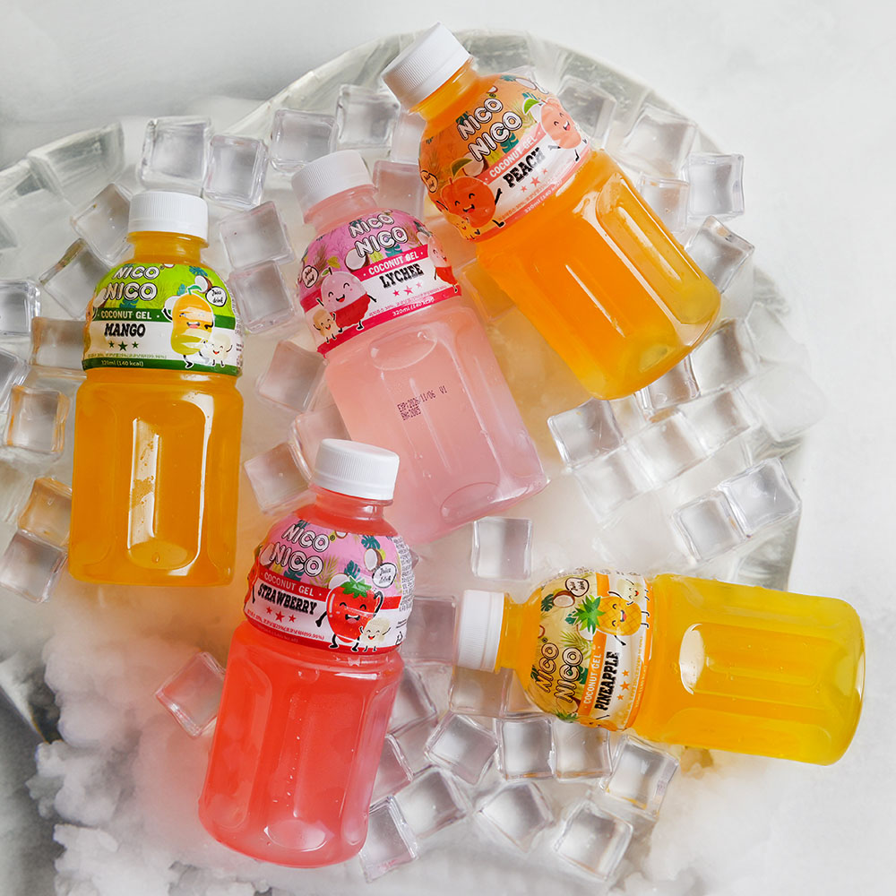니코니코 코코넛 젤리 과일 주스 320ml (딸기,리치,망고,복숭아,파인애플) 대표이미지 섬네일